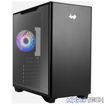 InWin A5 Tempered Glass Mid Tower E-ATX Case  Black